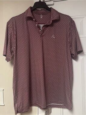 Rhoback Men's Texas A&M Maroon and White Printed Polo